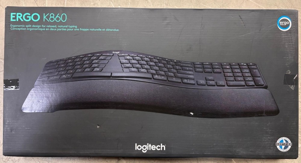 Logitech ERGO K860 Wireless Ergonomic Keyboard - No Dongle, Bluetooth only