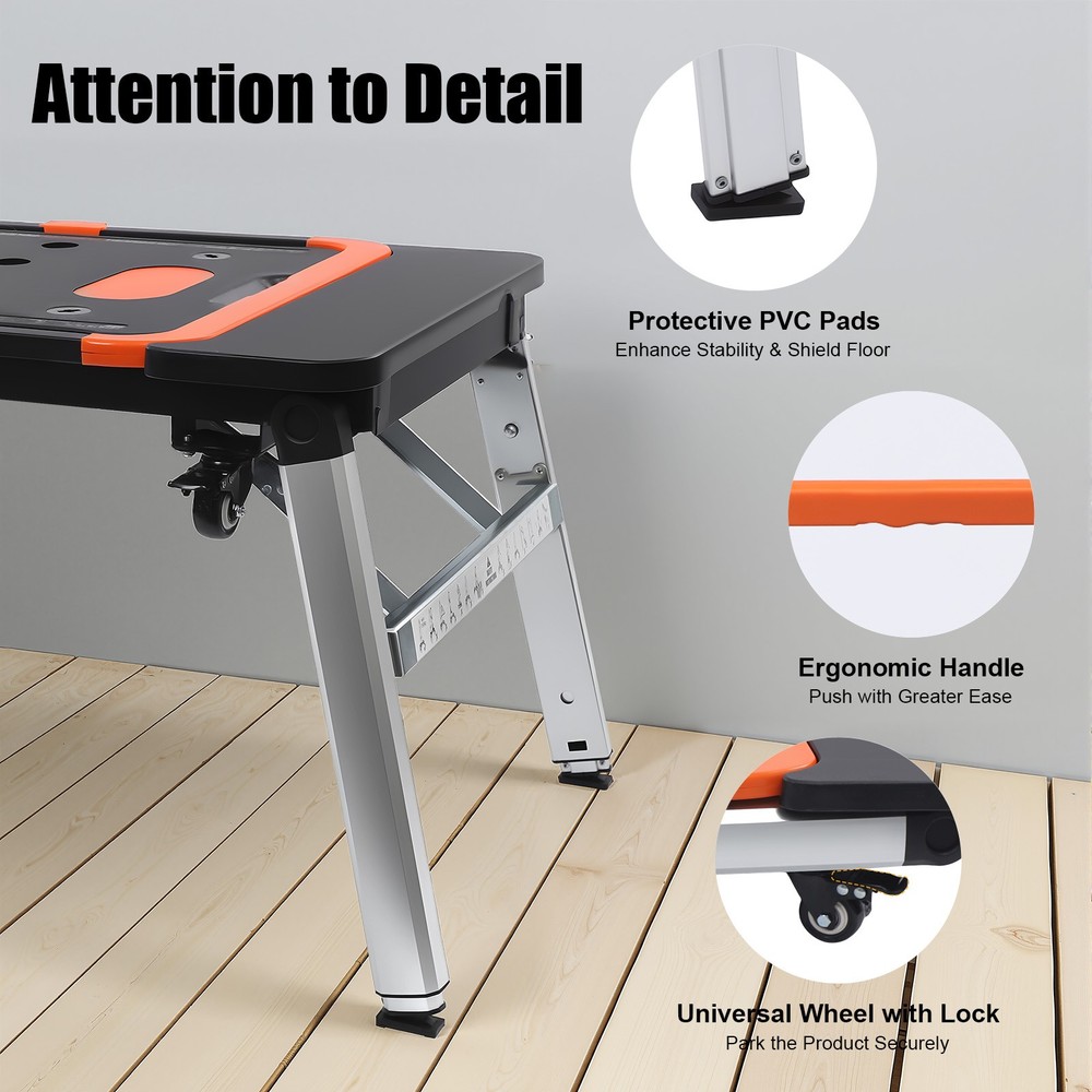 Workbench Portable Folding Work Table 7-in-1 Workbench Load Multifunctional