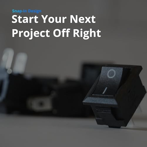 5Pcs Rocker Switch with On/Off Functionality, 2 Pin Position Snap, Suitable