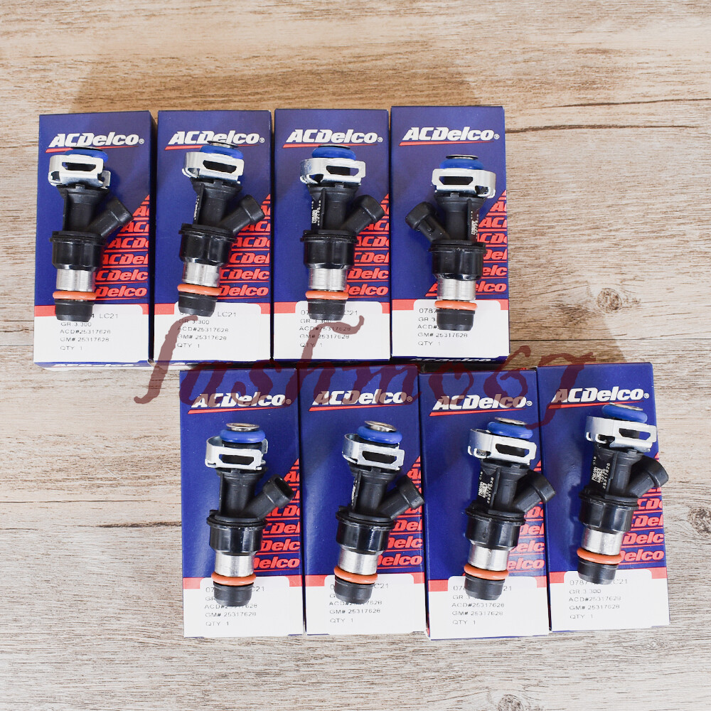 8X OEM Fuel Injectors For 01-07 Chevy Silverado 4.8L 5.3L 6.0L 25317628 17113698