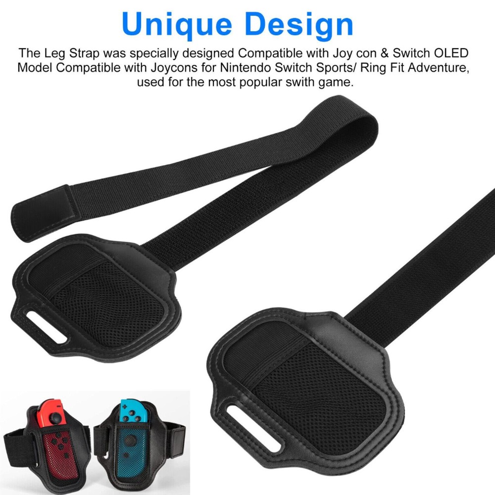 2Pack Leg Straps for Nintendo Switch OLED Joy-Con Controller Ring Fit Adventure