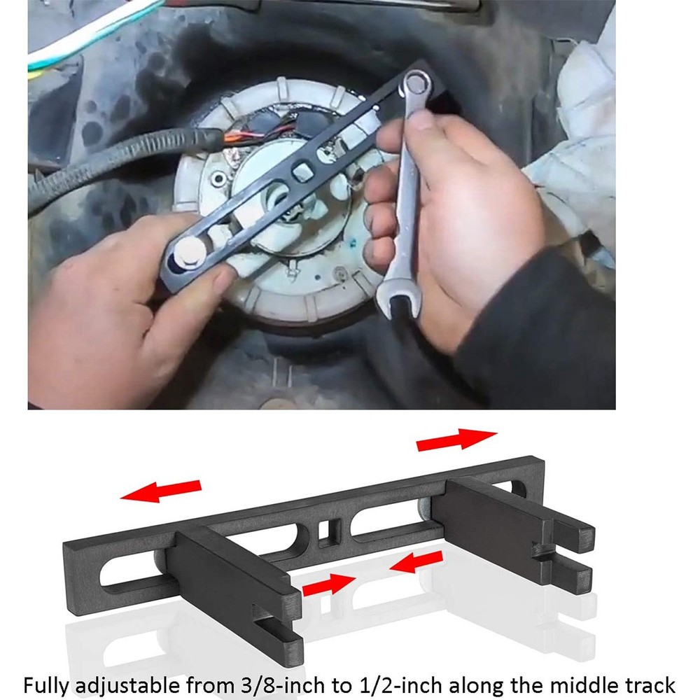 Adjustable Fuel Pump Module Spanner Wrench + Universal Tank Lock Ring Tool 6599