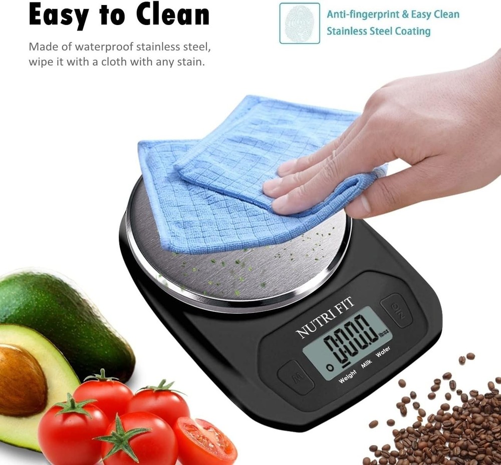 Compact Digital Kitchen Scale - Accurate Measurements for Diet & Portion Control