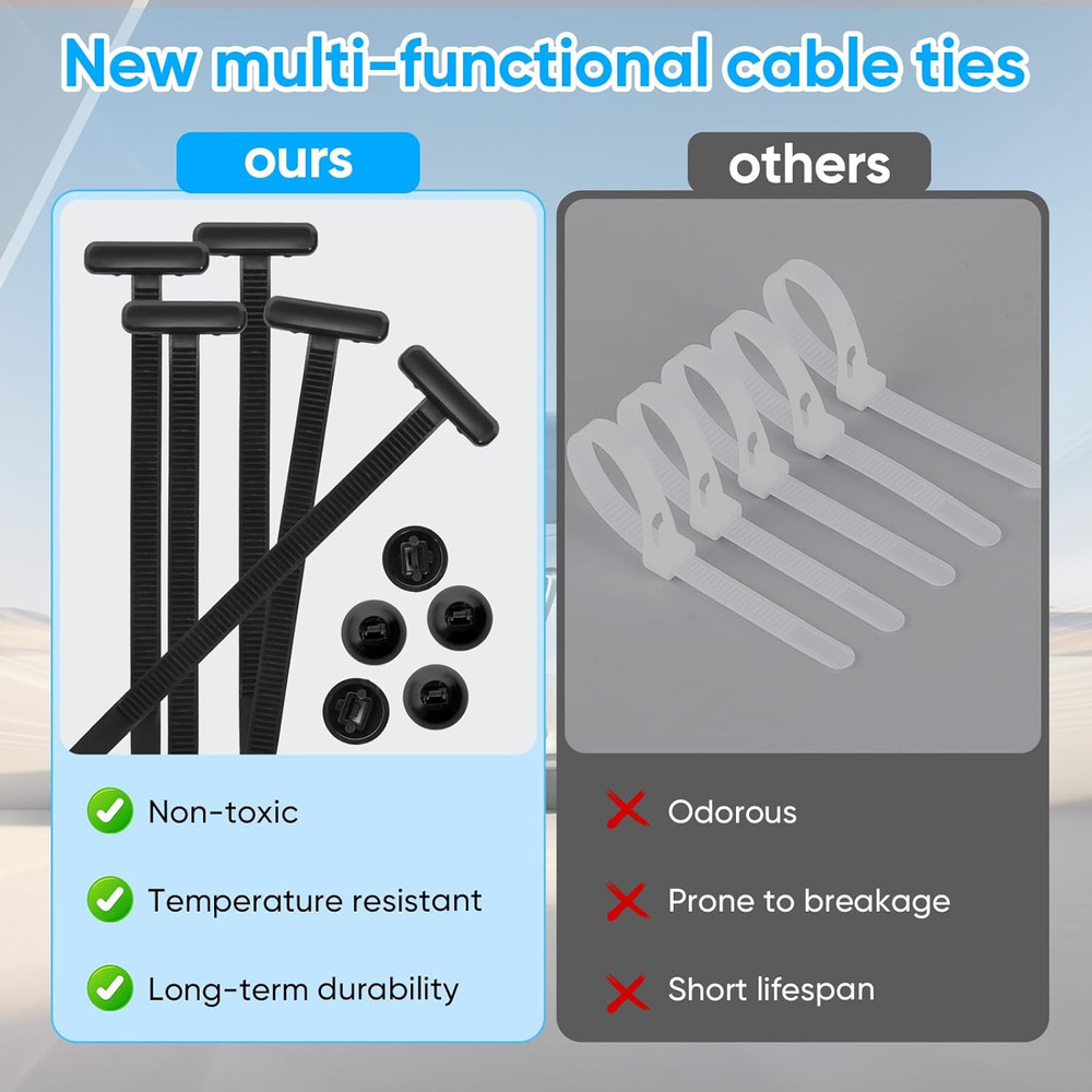 150 Pcs Multifunctional Universal Cable Tie Buckle, Heavy Duty Self-Locking Zip