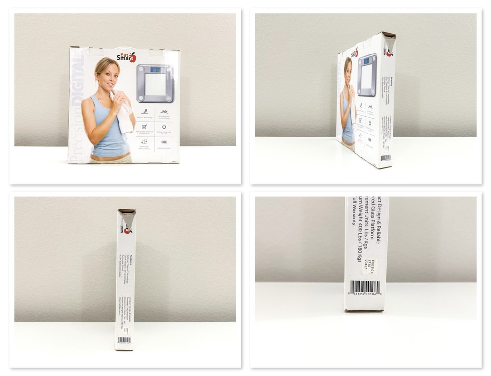 EatSmart Precision Digital Bathroom Scale X-Large Lighted Display 400lb Limit