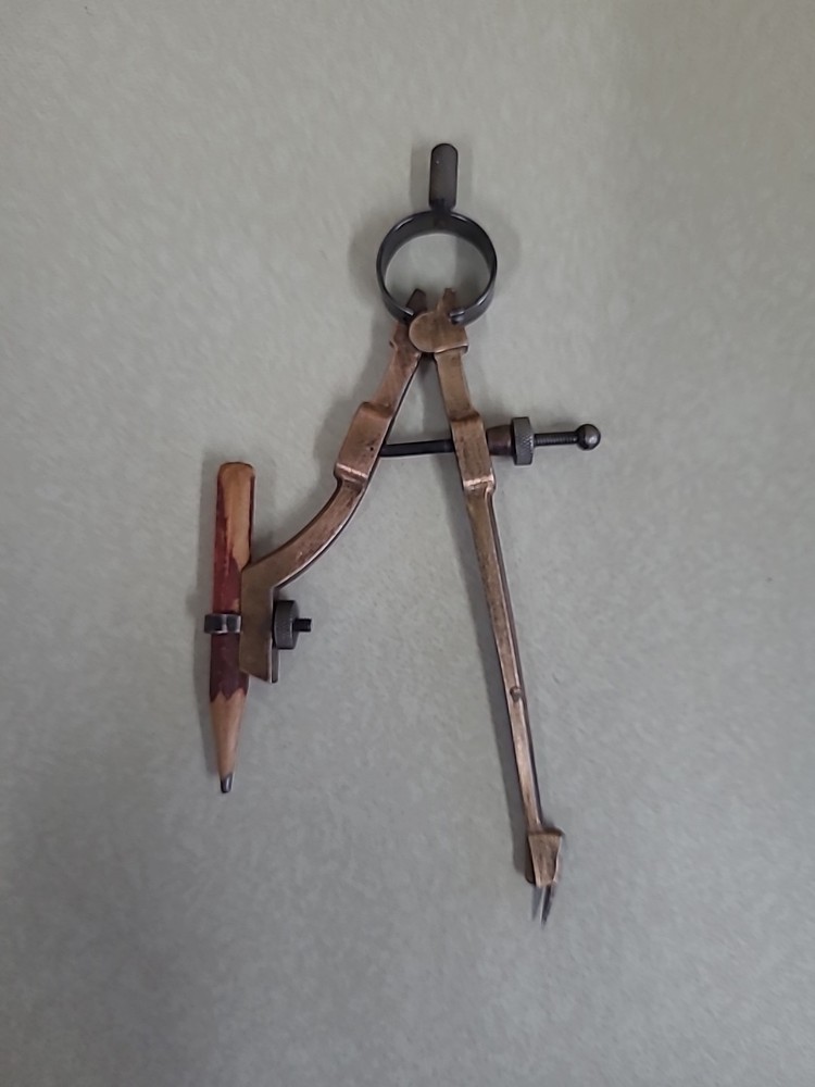 Antique Brass Drafting/Math Compass 6" inch