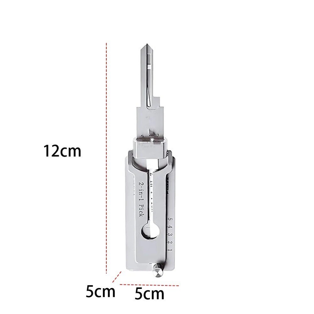 SS001 2-in-1 Stainless Steel Key Decoder & O-Ring Pickup Tool 1pc