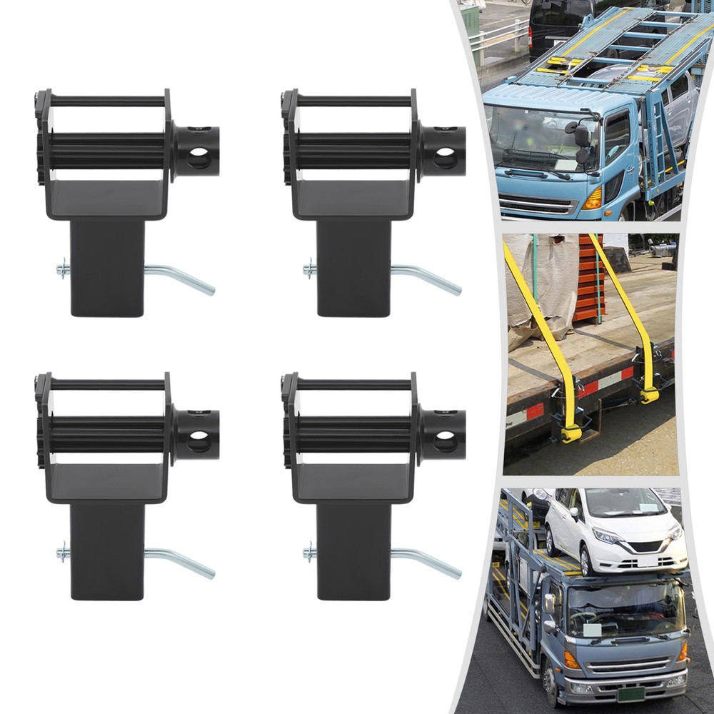4 Pack Flatbed Winch Tie Down Trailer Stake Pocket Winch Flatbed Utility Set