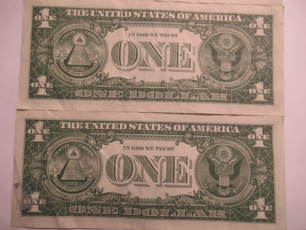 FOUR Consecutive 1957 A $1 Silver Certificates, UNC