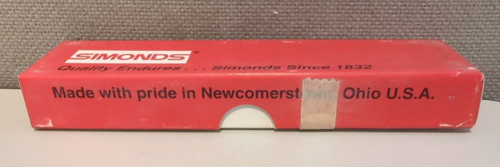 SIMONDS 4" HALF ROUND SMOOTH FILE USA