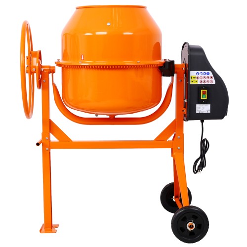 5 Cu. Ft Electric Concrete Mixer Machine Portable Power Cement Mixers for Fodder