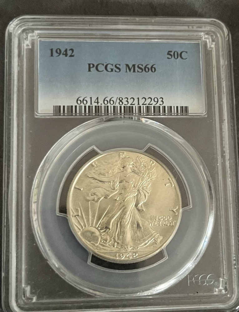 1942 Walking Liberty Half Dollar PCGS MS 66