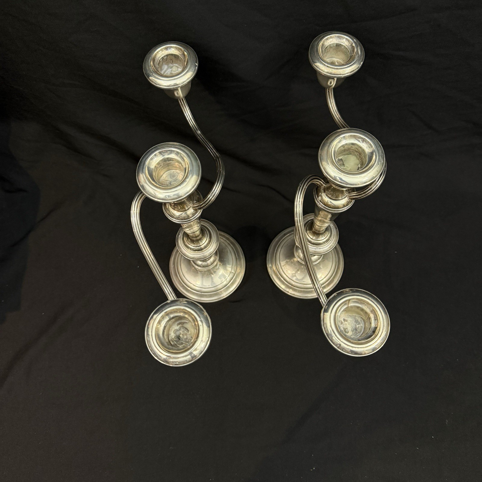 Vintage Gorham Sterling Silver Candelabra Pair 11.5”