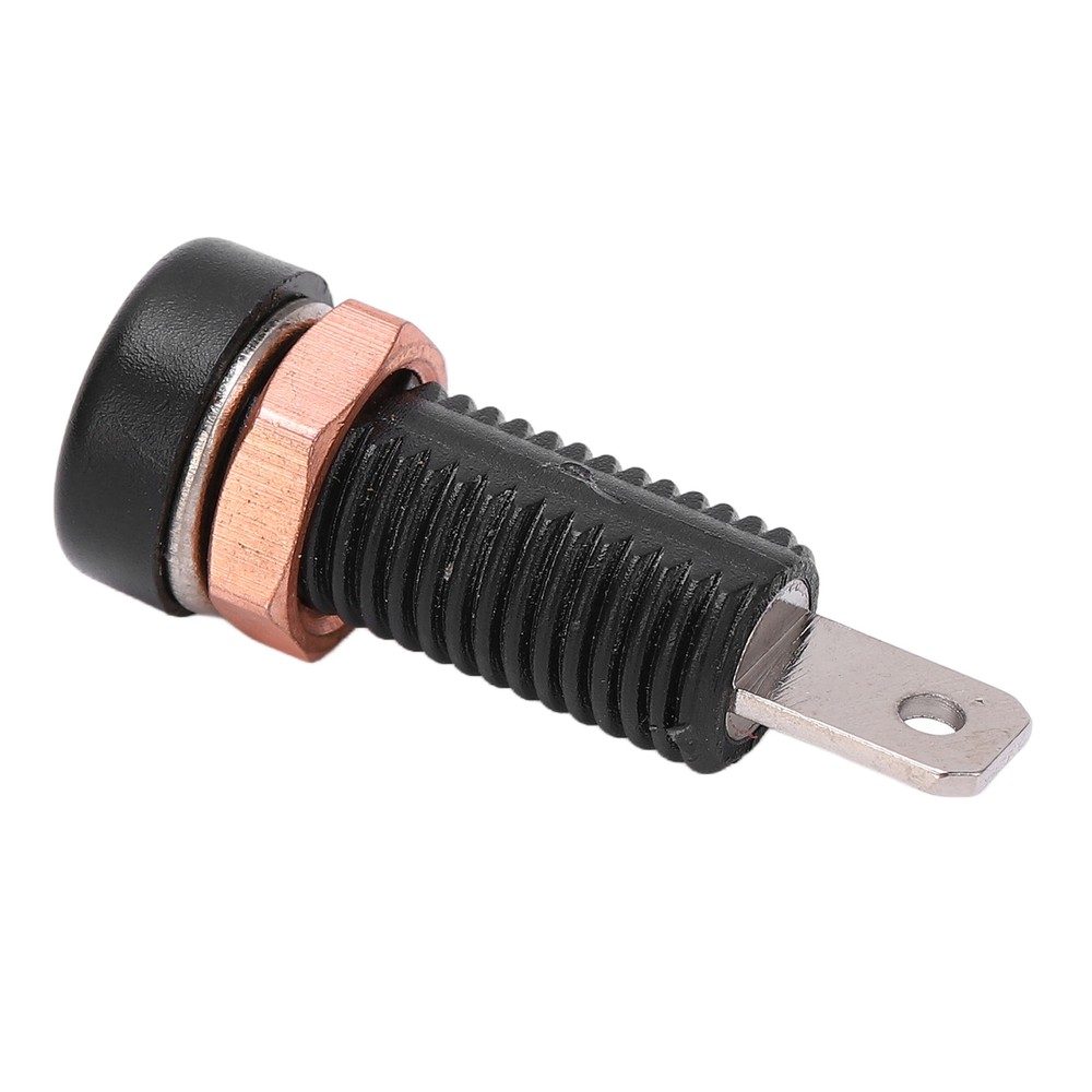 10pcs 4mm Banana Socket Mount Binding Post Connector Adapter Panel Black US