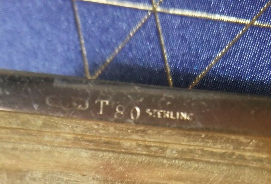 ANTIQUE STERLING SILVER T-80 CIGARETTE CASE 