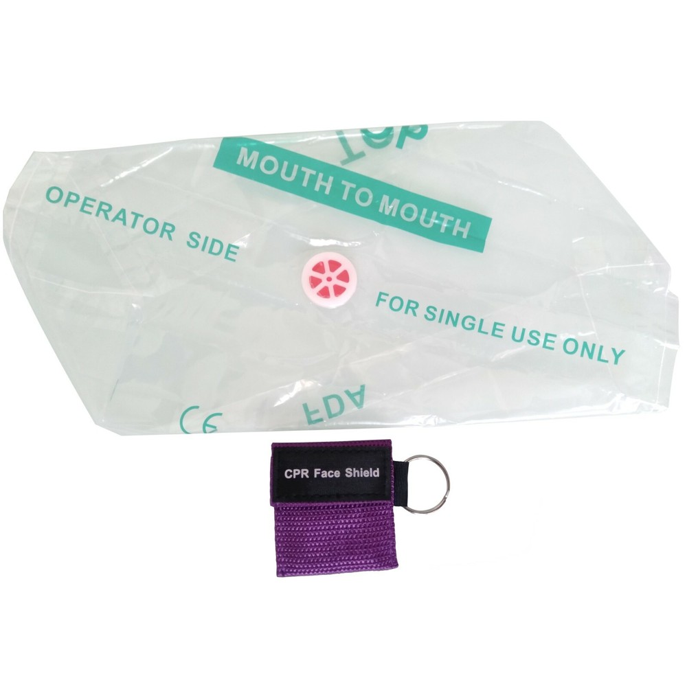 100pcs CPR Face Shield Mask Keychain Emergency Kit Pocket Cpr Face Shields