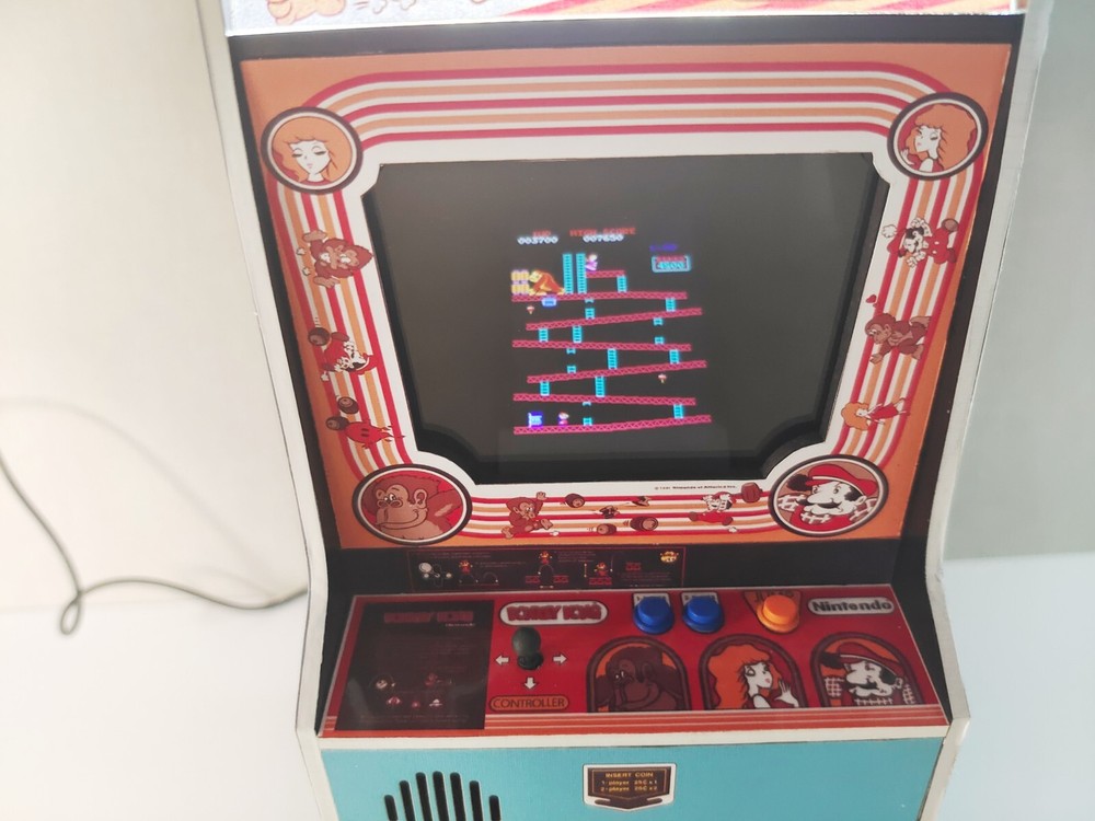 Donkey Kong trilogy 1/6 scale mini working arcade cabinet.