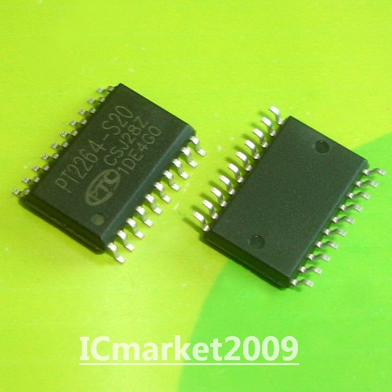 50 PCS PT2264-S20 SOP-20 PT2264 PTC Remote Control Encoder IC
