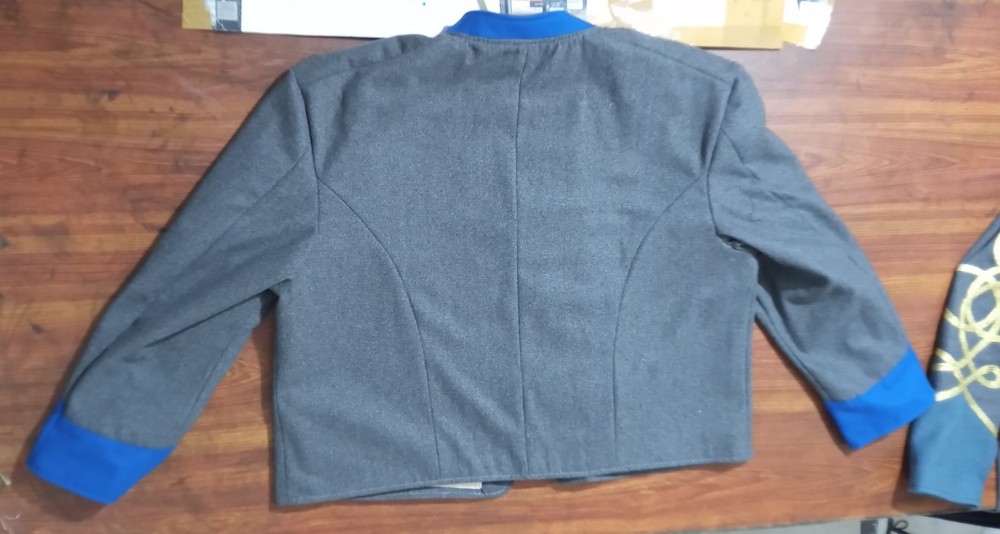 Quartermaster Depot Confederate shell jacket Blue Cuff Collar In All Sizes
