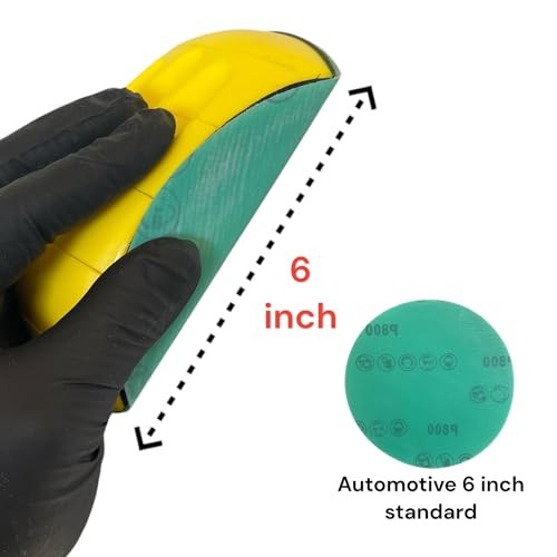 Flexible 6" Hand Sanding Block - Hook and Loop - Hook and Loop