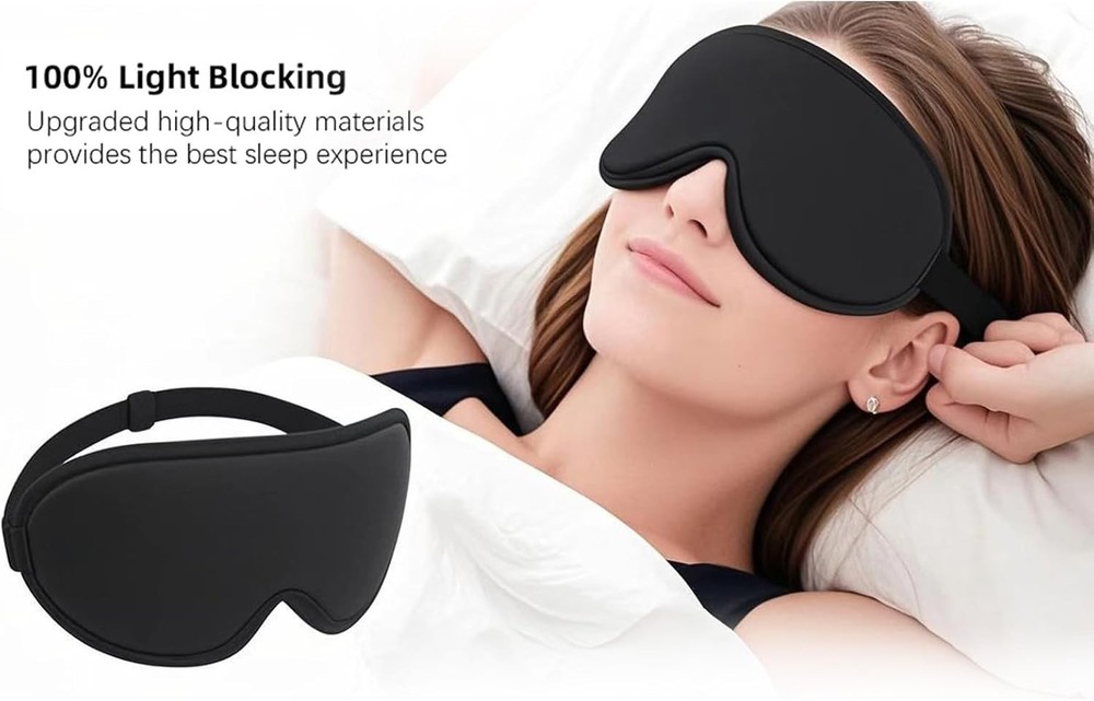 Ultimate Light Blocking Sleep Mask - Zero Eye Pressure with Adjustable Strap