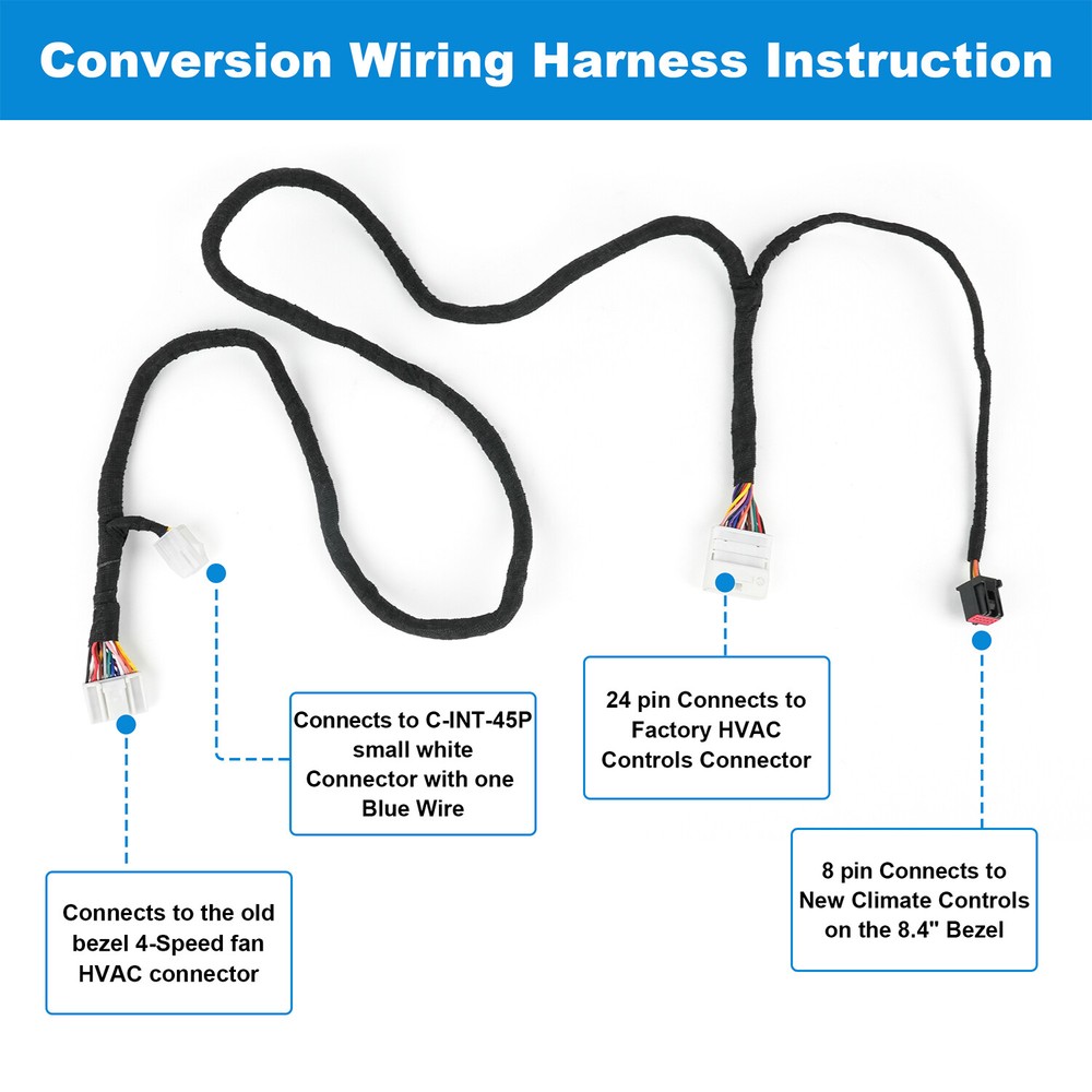 8.4" UConnect Upgrade Conversion Harness For Ram 1500 2500 7-Speed