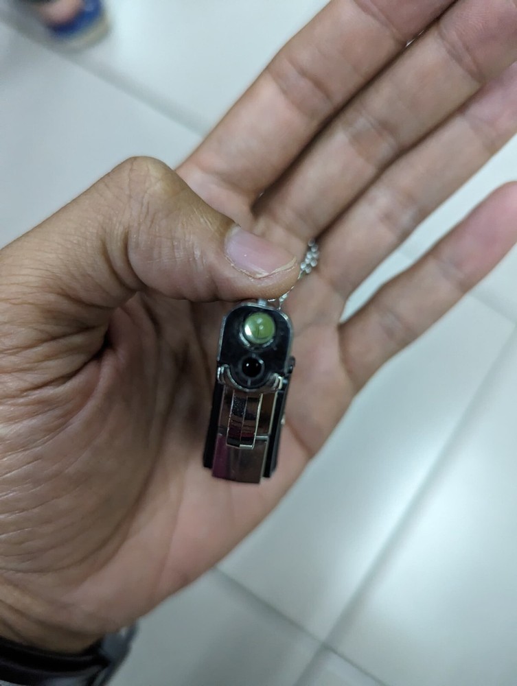 Keychain Mini Gun Laser Pointer,LED Flashlight 1.5 in
