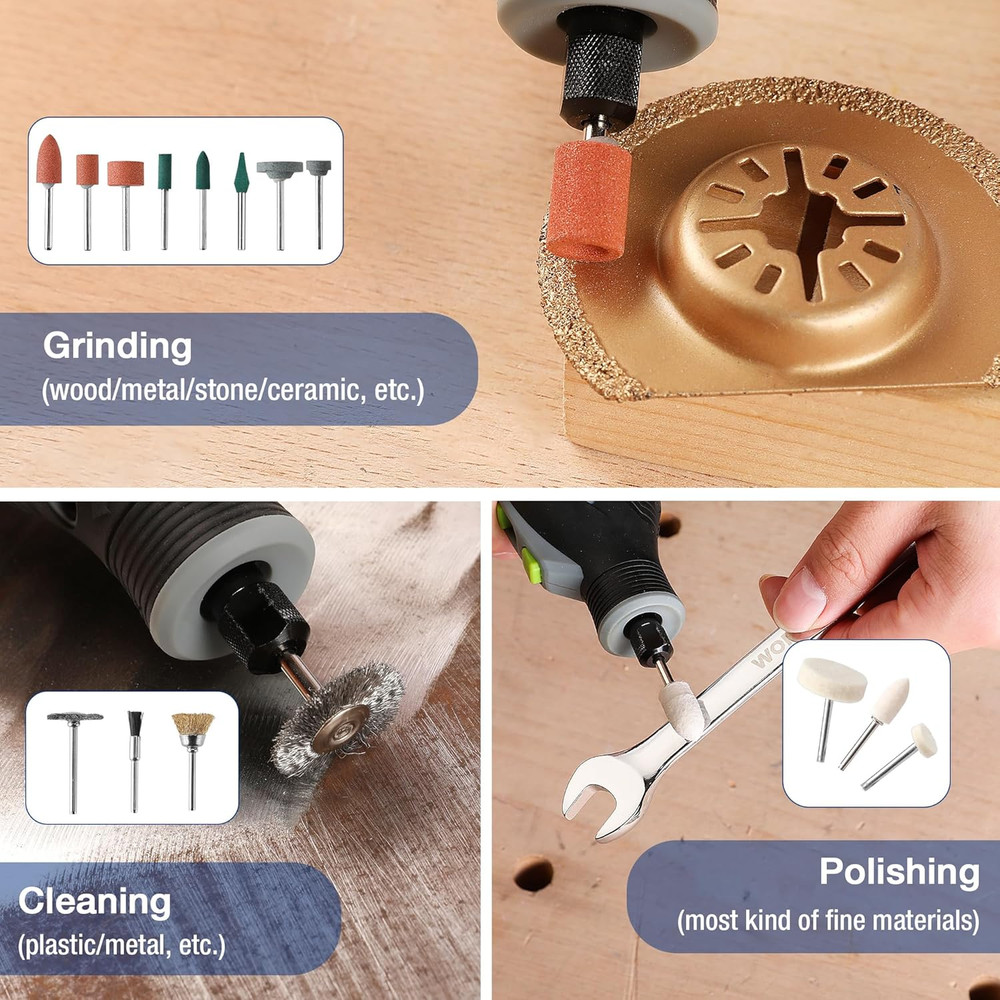 476PCS Rotary Tool Accessories Kit, Rotary Tool Bits for Easy Cutting, Sandin...