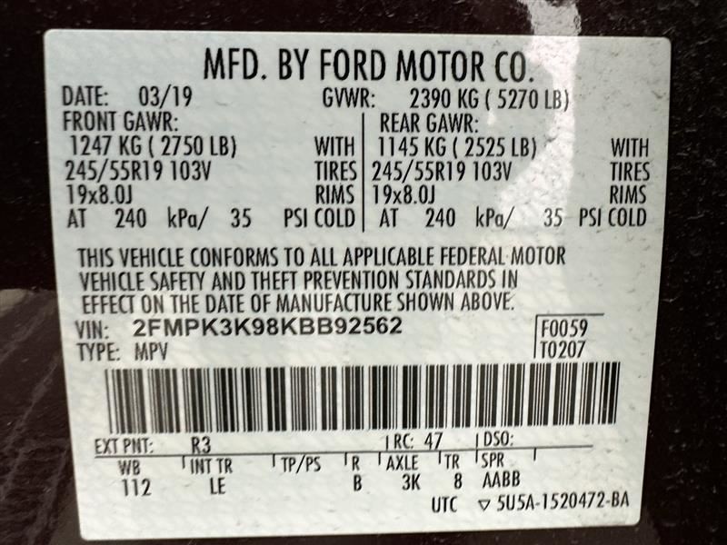 Camera/Projector Camera Windshield Mounted Fits 19-24 EDGE 2535907