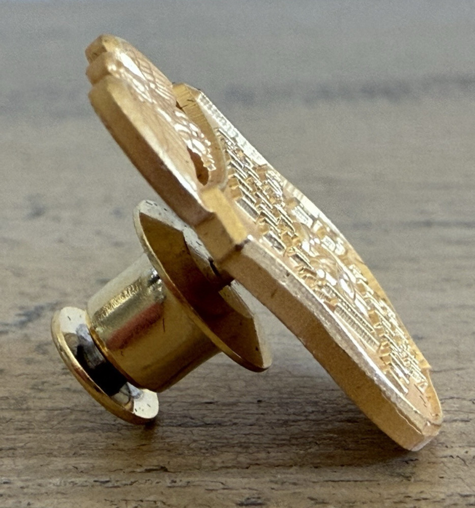 FBI Gold Shield Lapel Pin Raised Design