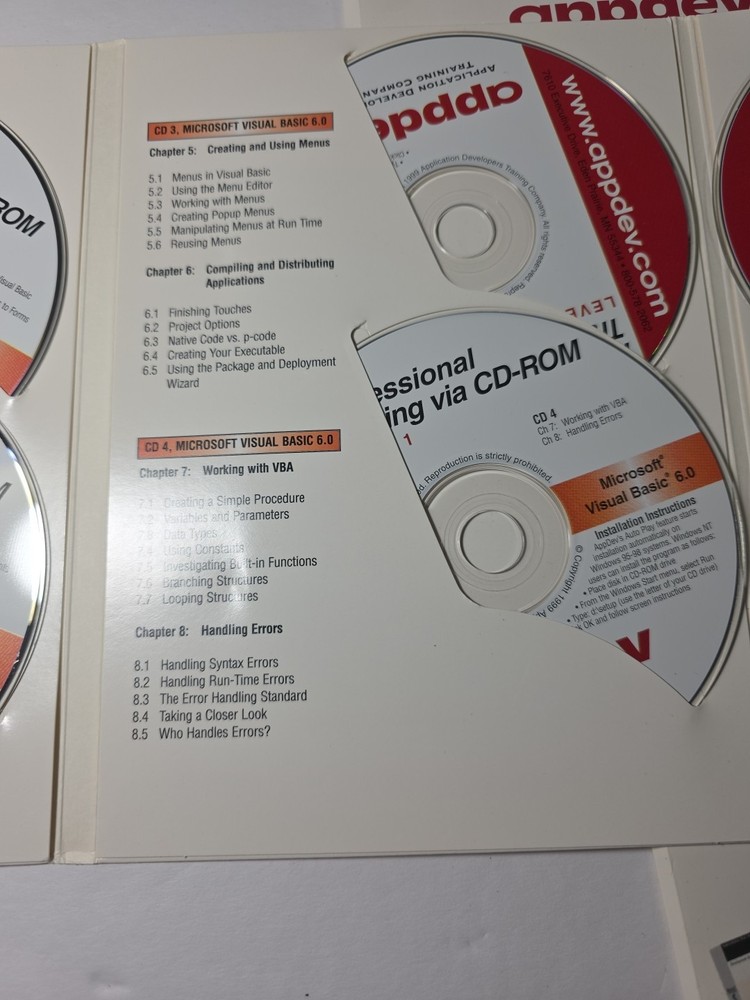 AppDev Visual Basic 6.0 14 CD Interactive Training BEGINNER TO ADVANCED