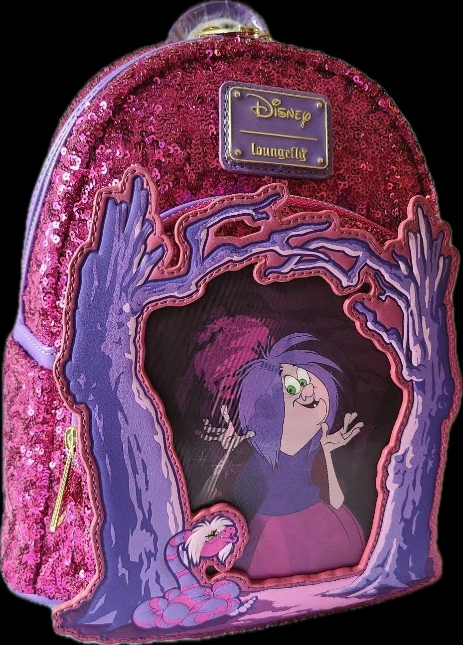 Loungefly Disney Sword in the Stone Madam Mim Lenticular Sequin UK Excl Backpack