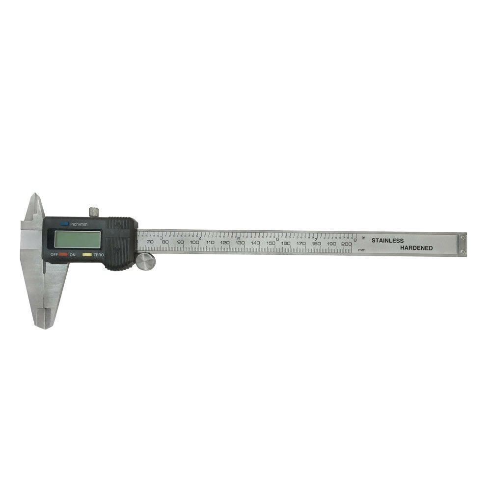8 Inch Electronic Digital Caliper Range 0-8"/0-200mm Large LCD