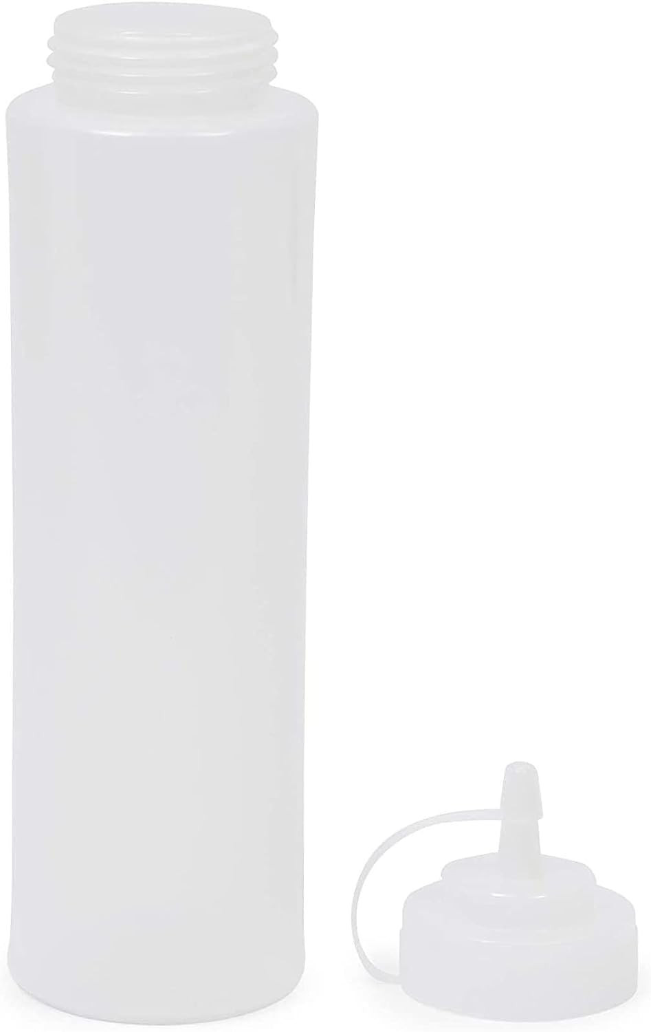 Juvale Plastic Condiment Squeeze Bottles (Clear, 32 Oz, 6 Pack)