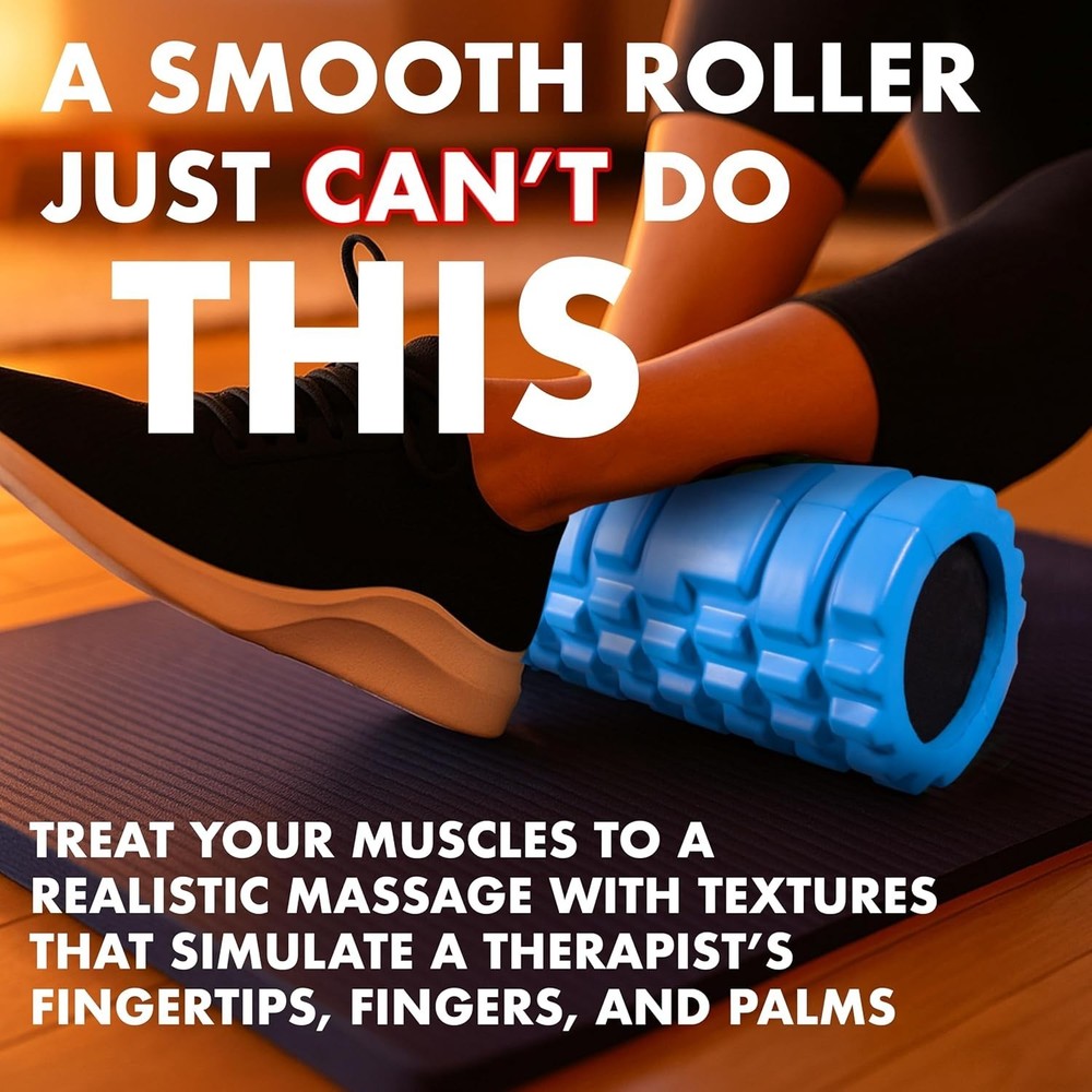 Foam Roller Medium Density Deep Tissue Muscle Massager Trigger Point 12.5in EVA