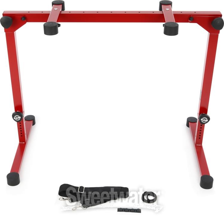 K&M 18820 Omega Pro Keyboard Stand - Ruby Red