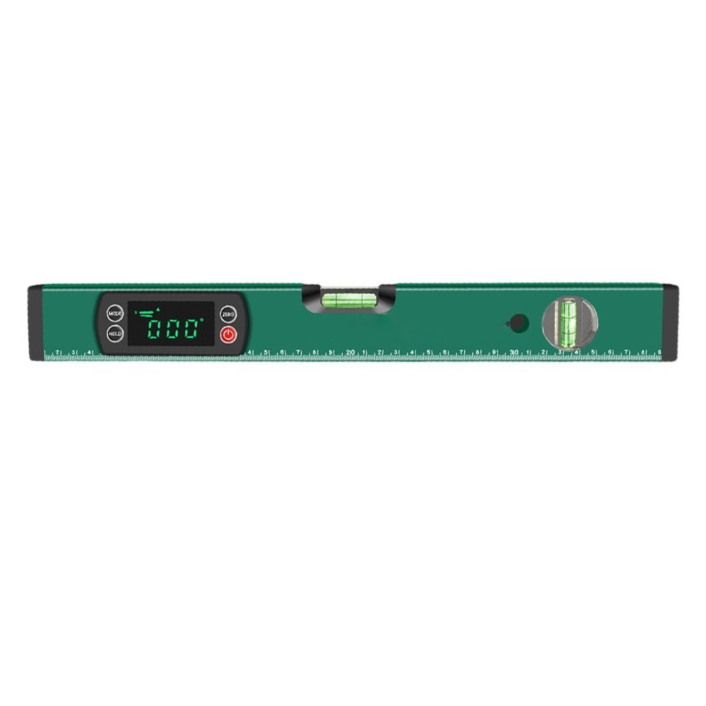 Aluminum Digital Protractor with Data Hold and Magnet Base for Secure Operation