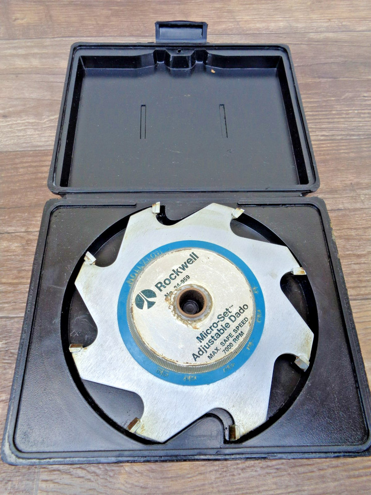 ROCKWELL Micro Set Adjustable Dado Model No. 34-959 Carbide Tips 6-1/2"