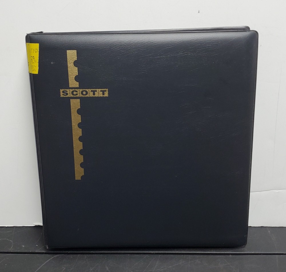 Set of 3-Ring Binders With Black 2-Sided Mint Sheet Pages, 2 Scott + 1 Unbranded