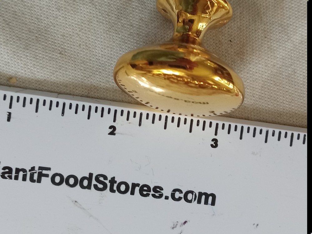 Knobs 29 Gold Tone Metal , 1" Round ~ with some screws Kitchen ~