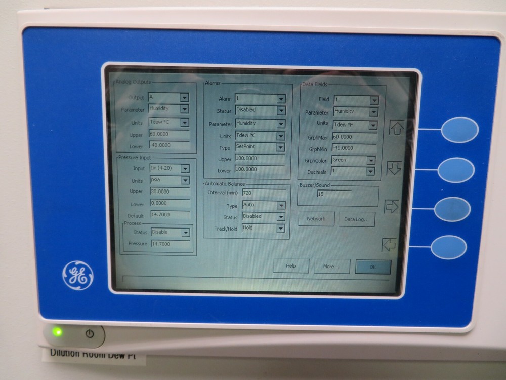 General Electric OPA10AC3A00000 Optica General Eastern Dew Point Analyzer OS20