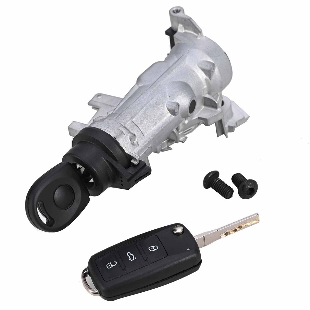 For VW Jetta 2006-2018 Ignition Switch Lock Assembly W/Remote Control Key Shell