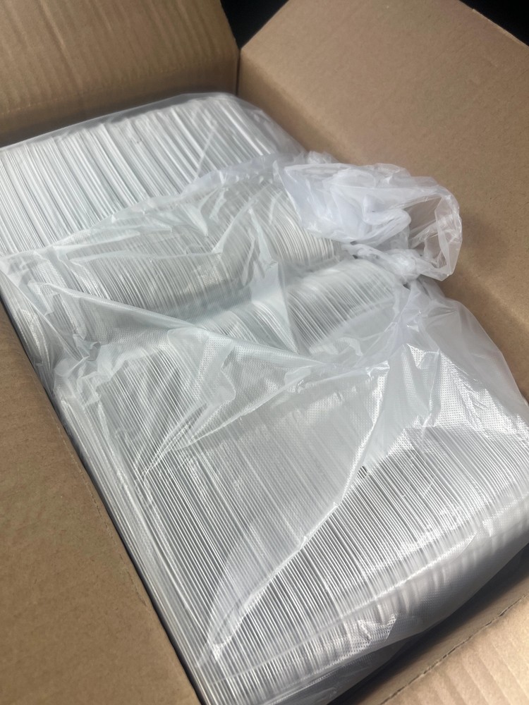 Eco MFPP Center Slide, Clamshell, 3-comp Container 8" x 8",(150pcs)