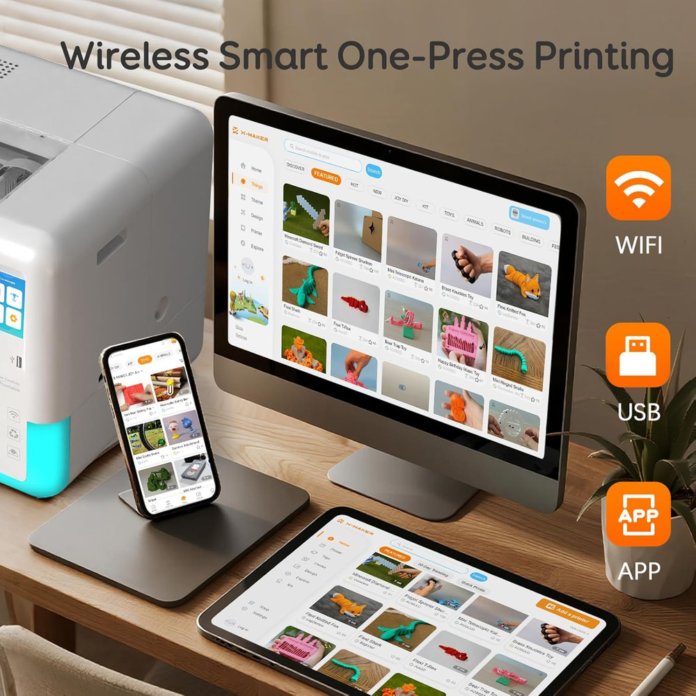 3D Printer for Kids & Beginners, Ai-Powered Fully Assembled 3D Printer with up t