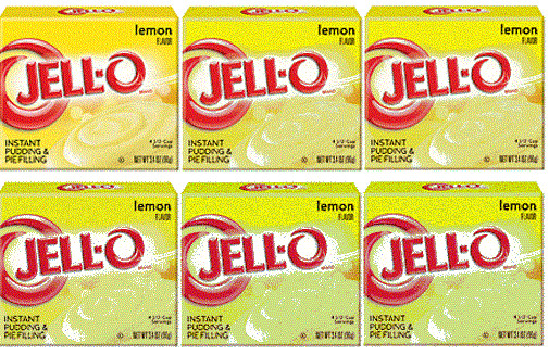Jell-O Lemon Instant Pudding Dessert Mix 6 Pack