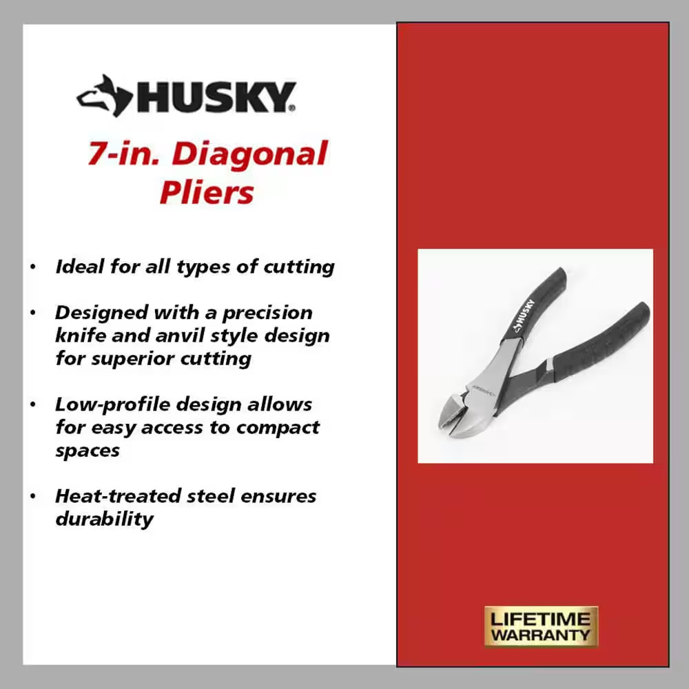Husky 4 Piece Pliers Set
