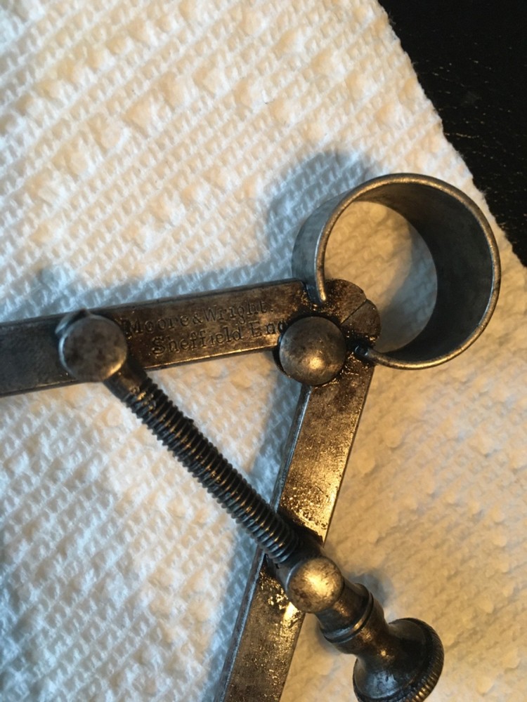 Vtg Moore & wright spring divider measuring tool england made