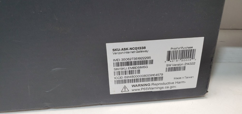 Verizon ASK-NCQ1338 Internet Gateway White New.