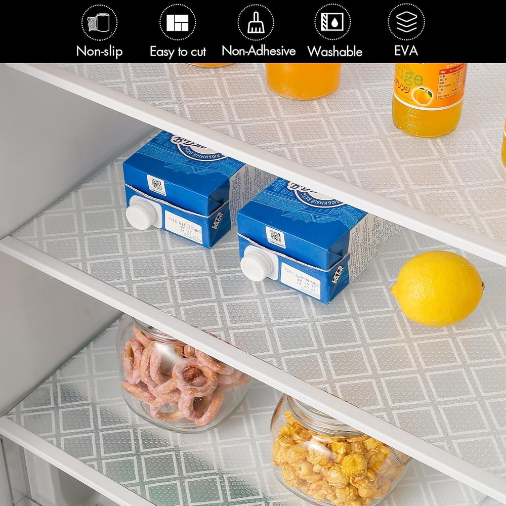 Shelf Liner – Non-Adhesive Shelf Liners for Kitchen Cabinets – Waterproof Shelf