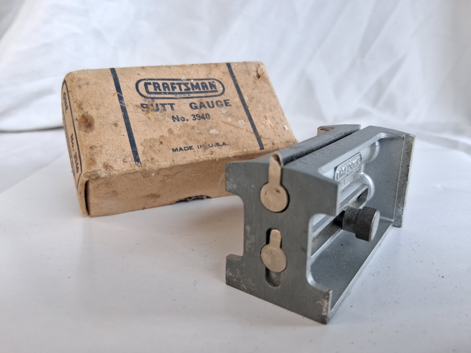 Vintage Craftsman No. 3940 Mortise Butt Gage Marking Scribe Tool - Made in USA